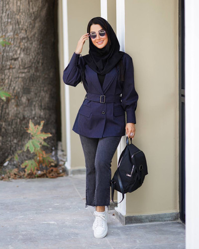 مانتو اداری زنانه مرسانا مدل یقه دوبل
